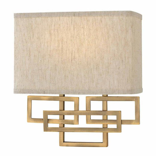 Lanza 2 Light Wall Light - Brushed Bronze