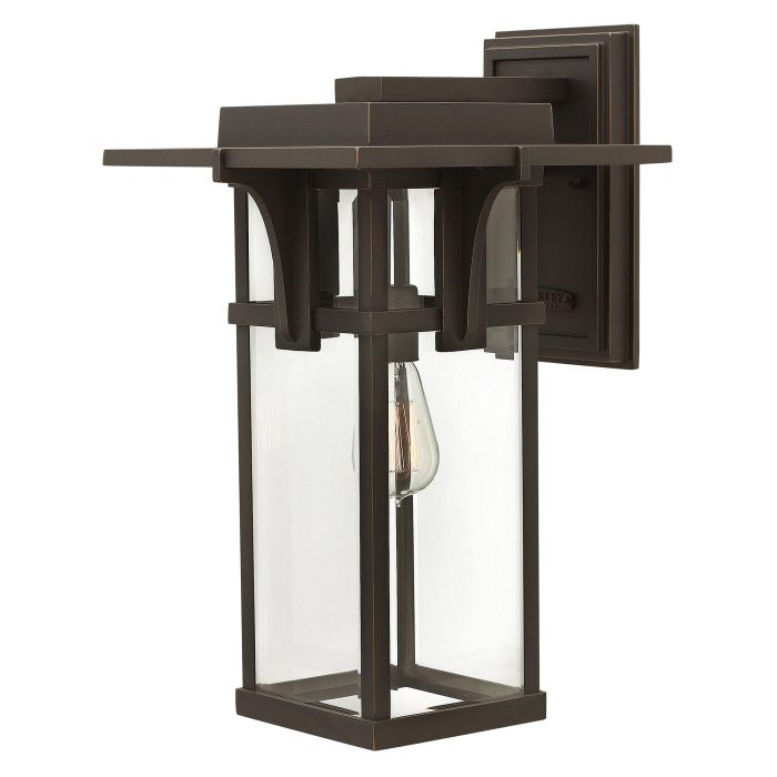 Manhattan 1 Light Large Wall Lantern - Oil Rubbed Bronze