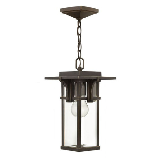 Manhattan 1 Light Chain Lantern - Oil Rubbed Bronze