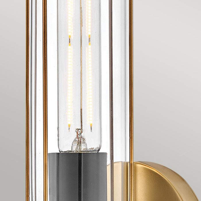 Masthead 1lt Wall Light - Heritage Brass & Black