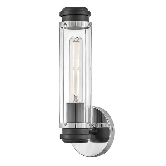 Masthead 1lt Wall Light - Polished Chrome & Black