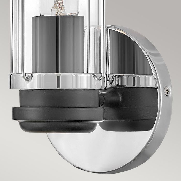 Masthead 1lt Wall Light - Polished Chrome & Black