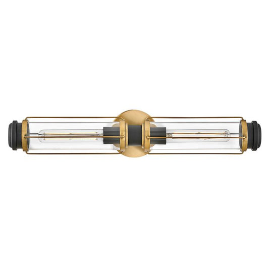Masthead 2lt Wall Light - Heritage Brass & Black