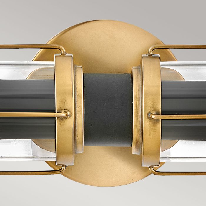 Masthead 2lt Wall Light - Heritage Brass & Black