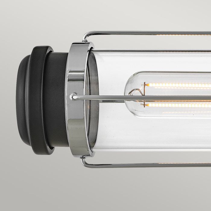 Masthead 2lt Wall Light - Polished Chrome & Black