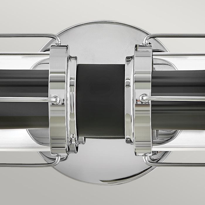 Masthead 2lt Wall Light - Polished Chrome & Black