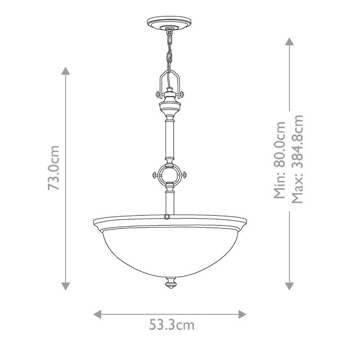 Mayflower 3 Light Pendant - Olde Bronze