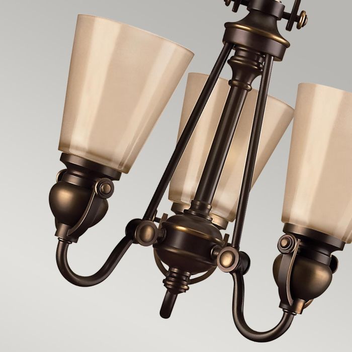 Mayflower 3 Light Chandelier - Olde Bronze