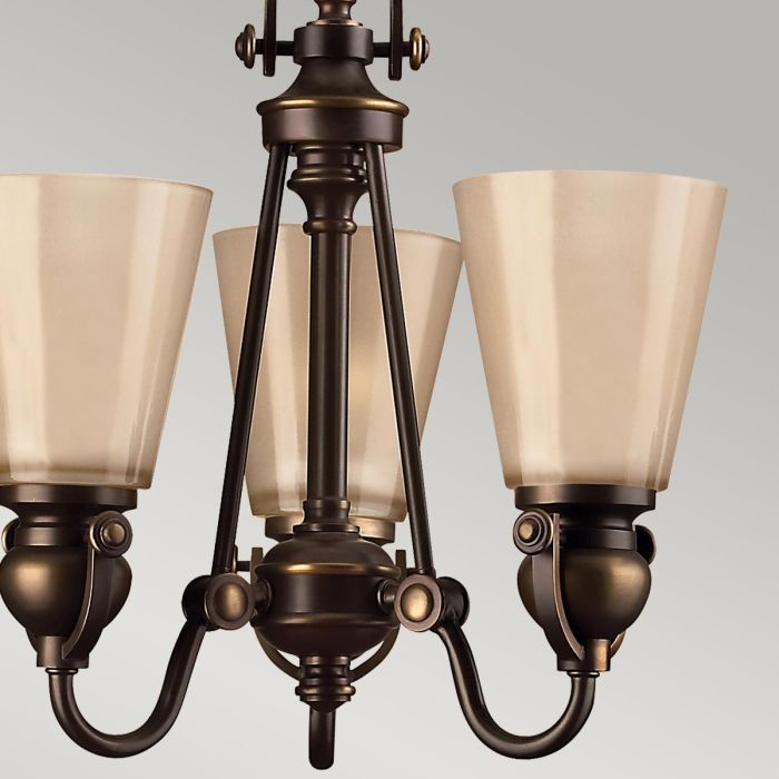 Mayflower 3 Light Chandelier - Olde Bronze