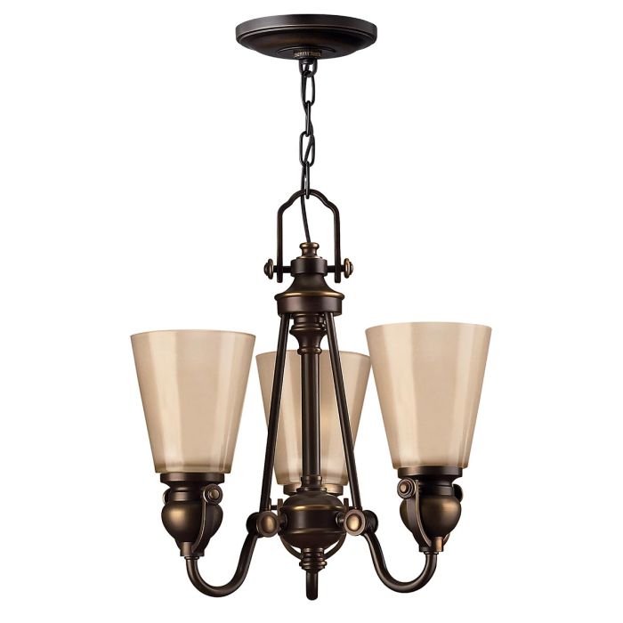 Mayflower 3 Light Chandelier - Olde Bronze