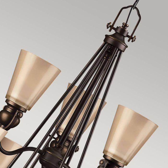 Mayflower 9 Light Chandelier - Olde Bronze
