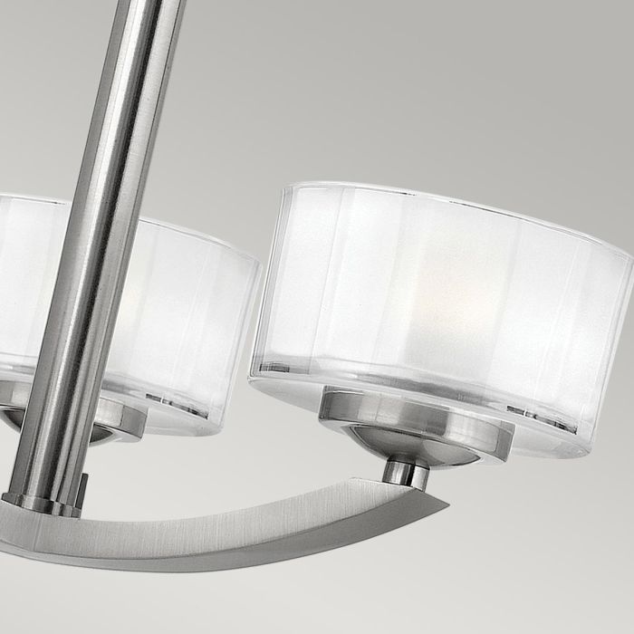 Meridian 3 Light Semi-Flush - Brushed Nickel