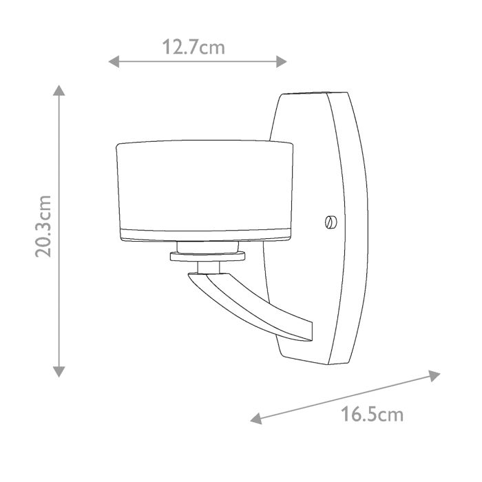 Meridian 1 Light Wall Light - Brushed Nickel