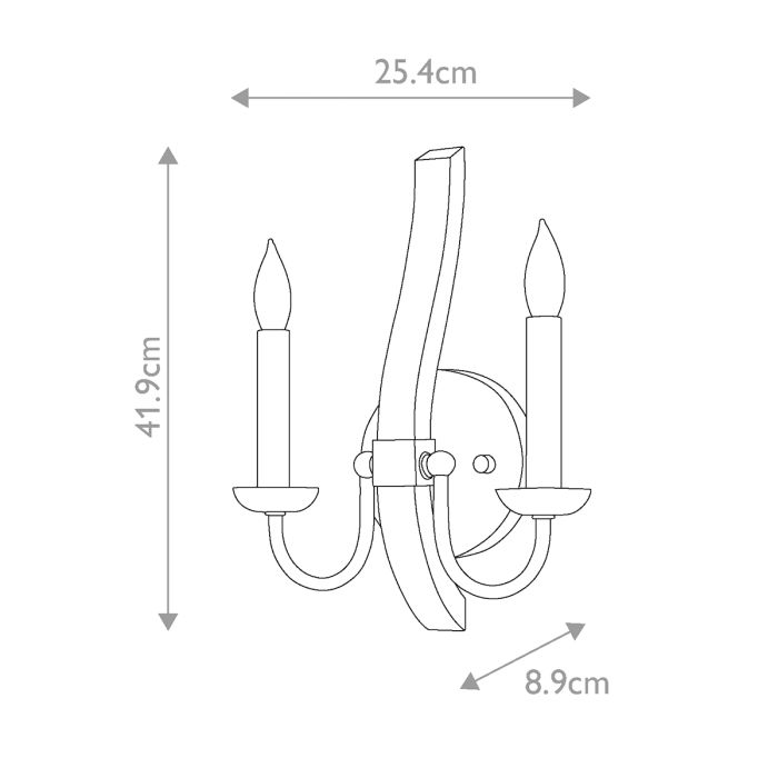 Middlefield 2 Light Wall Light - Iron Rust