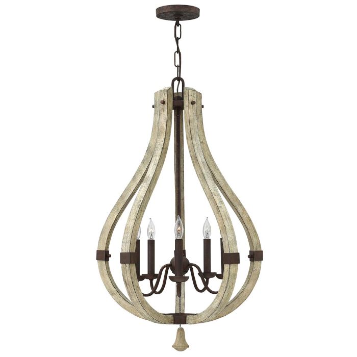 Middlefield 5 Light Chandelier - Iron Rust