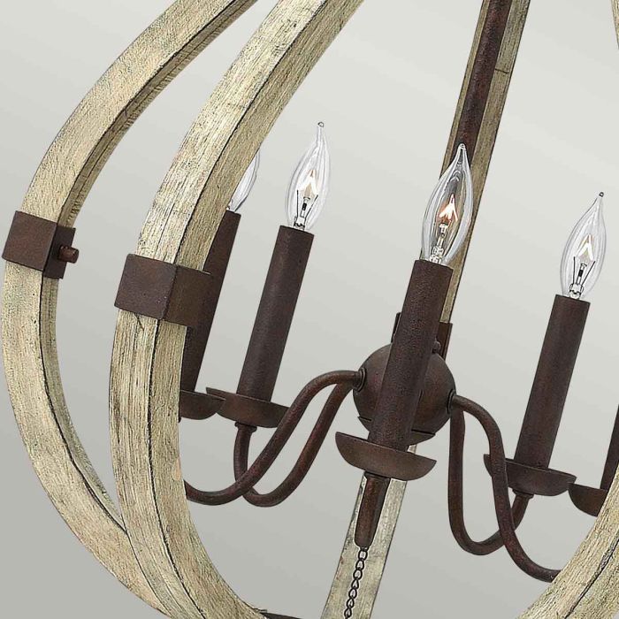 Middlefield 5 Light Chandelier - Iron Rust
