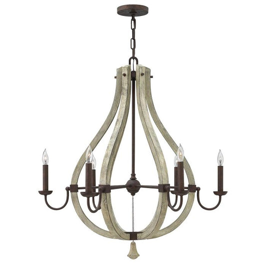 Middlefield 6 Light Chandelier - Iron Rust