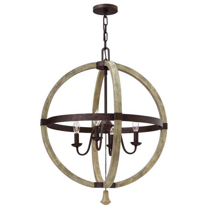 Middlefield 4 Light Chandelier - Iron Rust