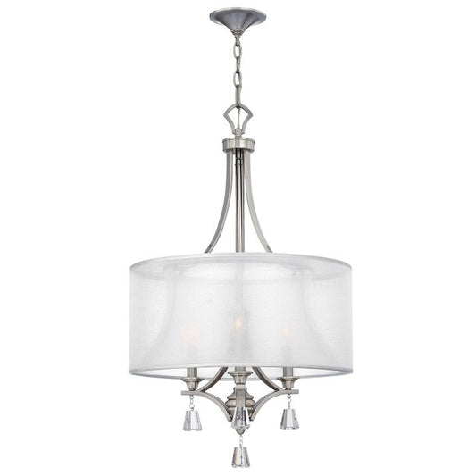 Mime 3 Light Pendant Chandelier - Brushed Nickel