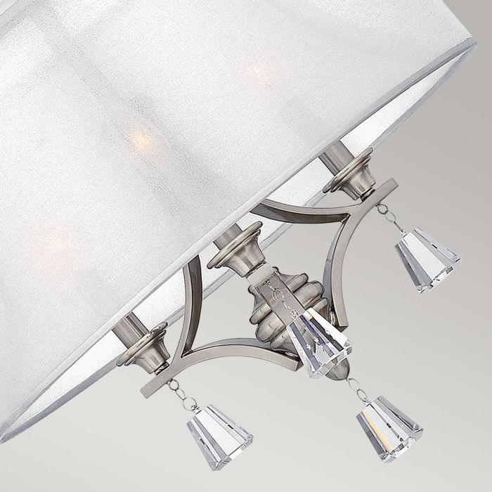 Mime 3 Light Pendant Chandelier - Brushed Nickel