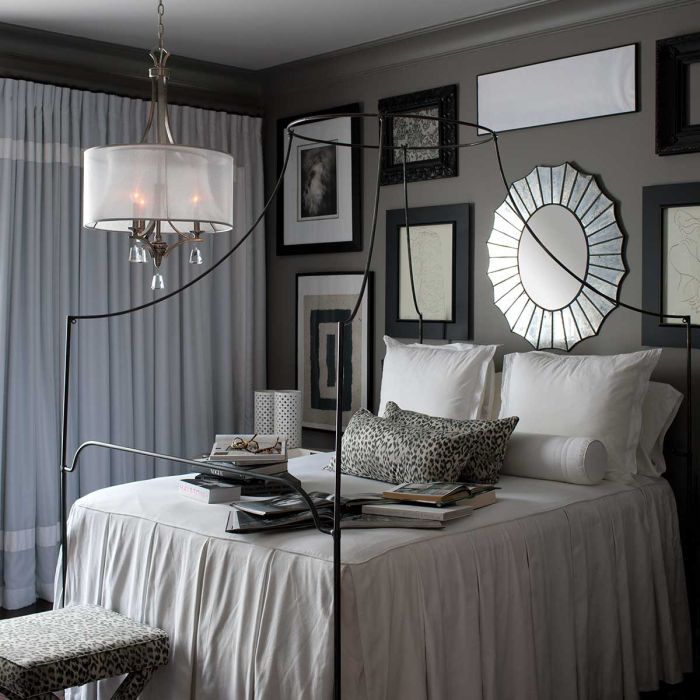 Mime 3 Light Pendant Chandelier - Brushed Nickel