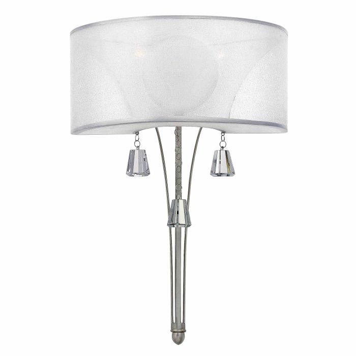 Mime 2 Light Wall Light - Brushed Nickel