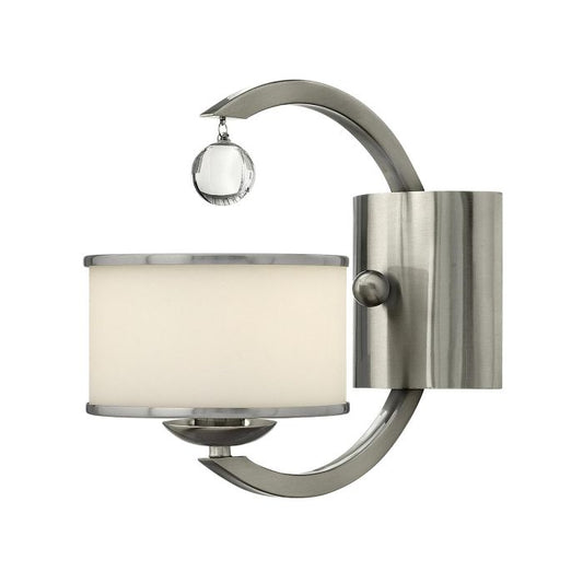 Monaco 1 Light Wall Light - Brushed Nickel