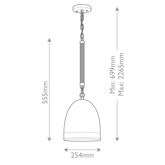 Nash 1 lt Pendant - Heritage Brass