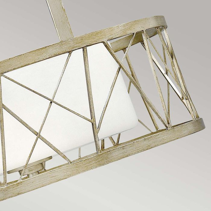 Nest 3 Light Pendant Chandelier - Silver Leaf