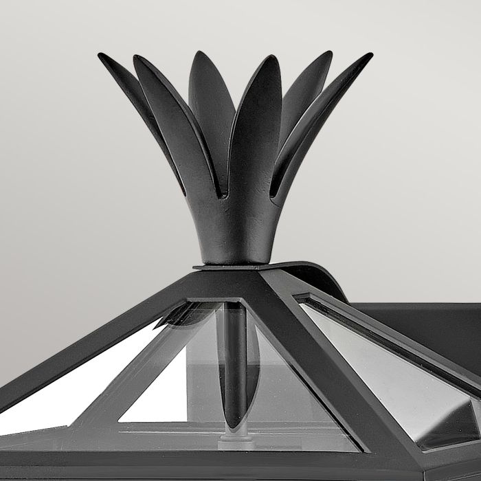 Palma 2lt Medium Wall Lantern - Black