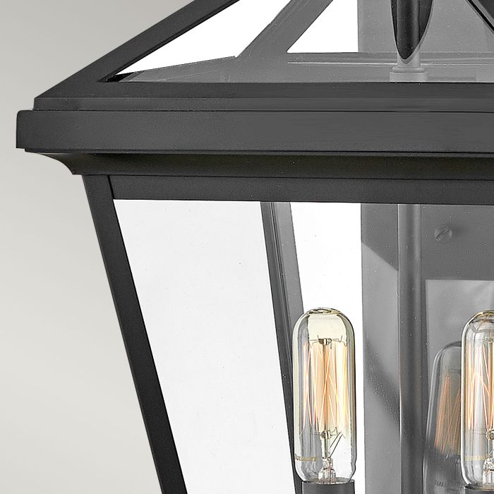 Palma 2lt Medium Wall Lantern - Black