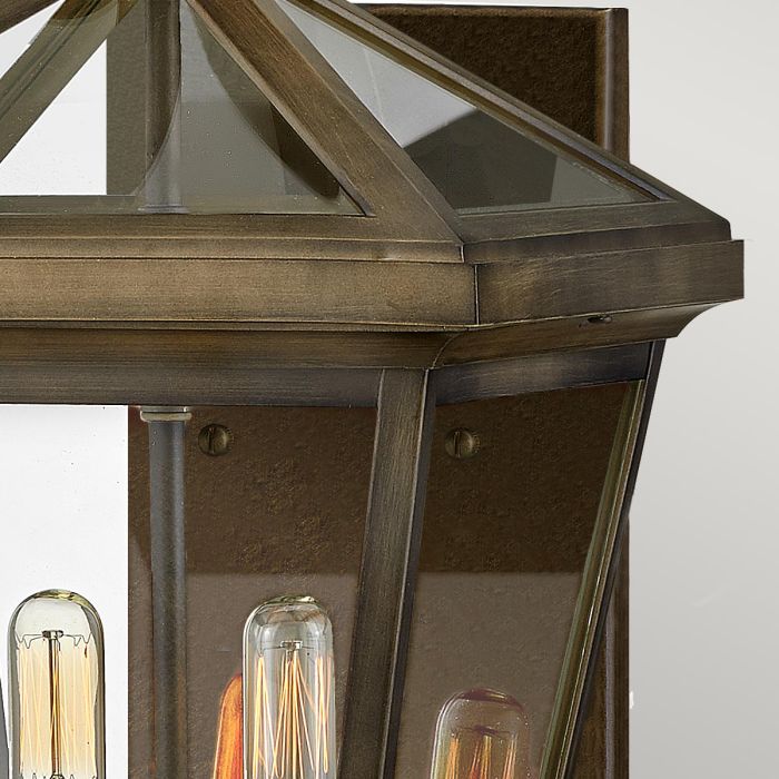 Palma 2lt Medium Wall Lantern - Burnished Bronze