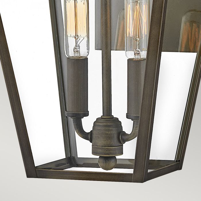 Palma 2lt Medium Wall Lantern - Burnished Bronze