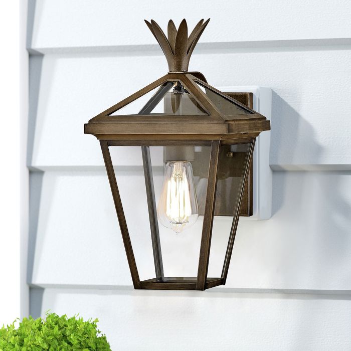 Palma 1lt Small Wall Lantern - Burnished Bronze