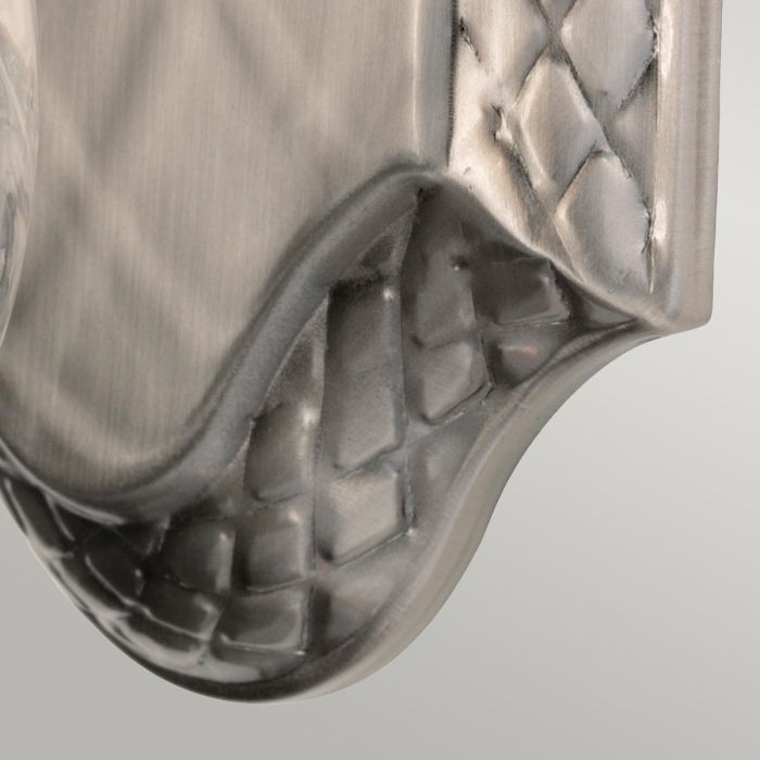 Plantation 1 Light Wall Light - Polished Antique Nickel