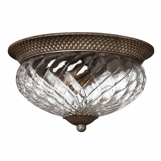 Plantation 3 Light Large Flush - Pearl Bronze