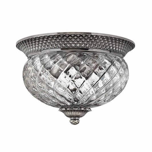 Plantation 2 Light Small Flush - Polished Antique Nickel