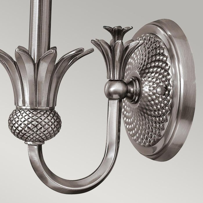Plantation 1 Light Wall Light - Polished Antique Nickel