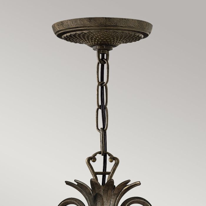 Plantation 3 Light Chandelier - Pearl Bronze
