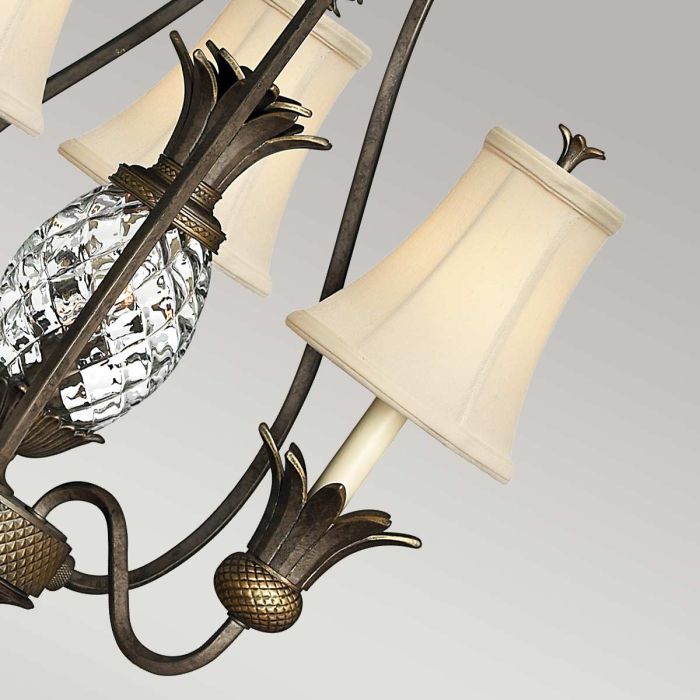 Plantation 3 Light Chandelier - Pearl Bronze