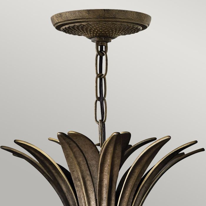 Plantation 4 Light Pentant - Pearl Bronze