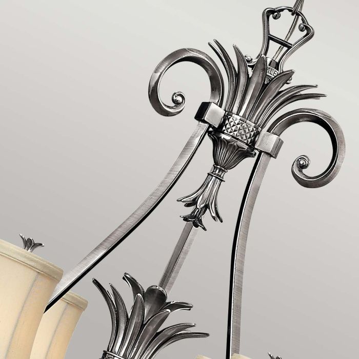 Plantation 7 Light Chandelier - Polished Antique Nickel