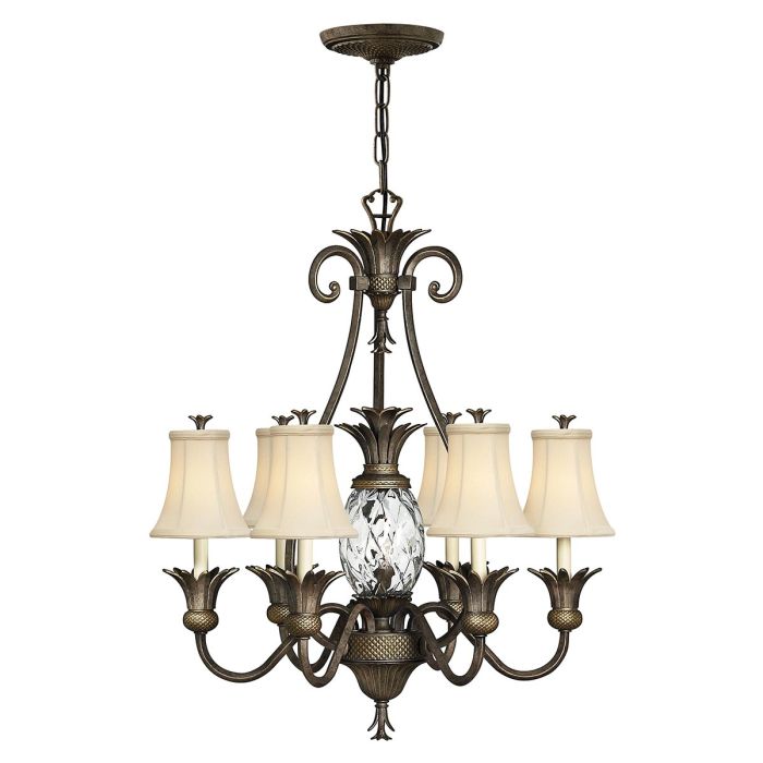 Plantation 7 Light Chandelier - Pearl Bronze