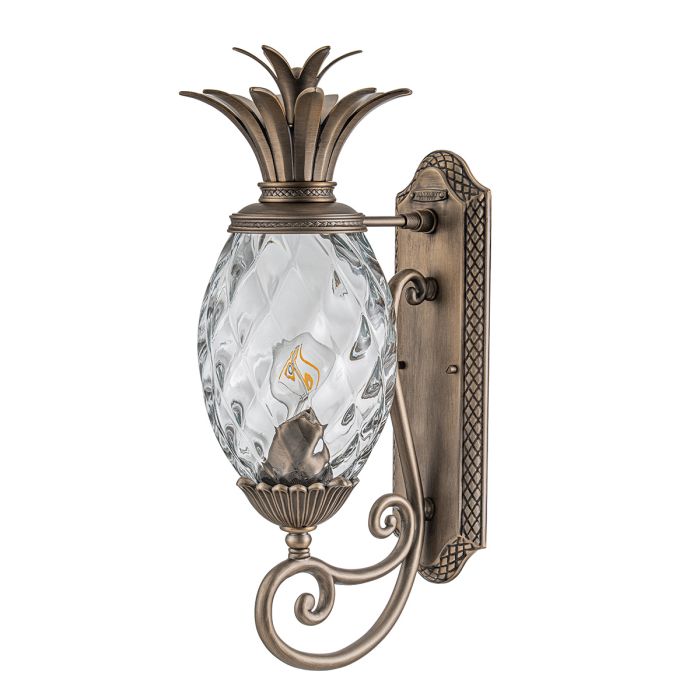 Plantation 1lt Medium Wall Lantern - Burnished Bronze