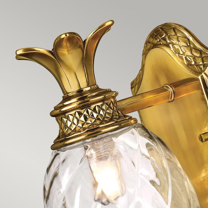 Plantation 1 Light Wall Light - Burnished Brass