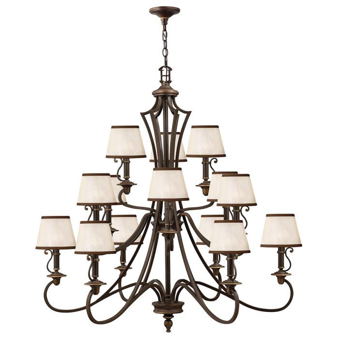 Plymouth 15 Light Chandelier - Olde Bronze