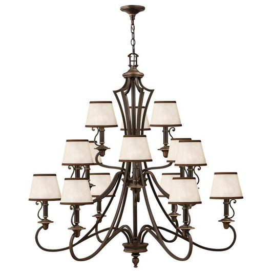 Plymouth 15 Light Chandelier - Olde Bronze