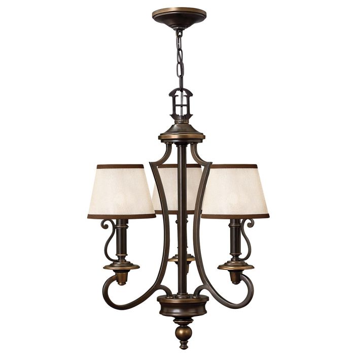 Plymouth 3 Light Chandelier - Olde Bronze