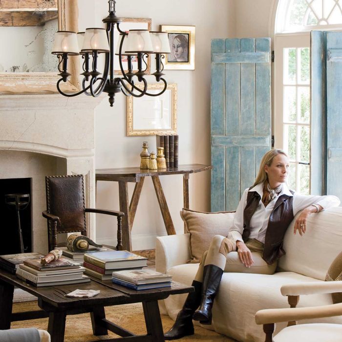 Plymouth 6 Light Chandelier - Olde Bronze