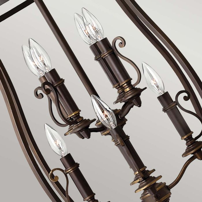 Plymouth 8 Light Pendant - Olde Bronze